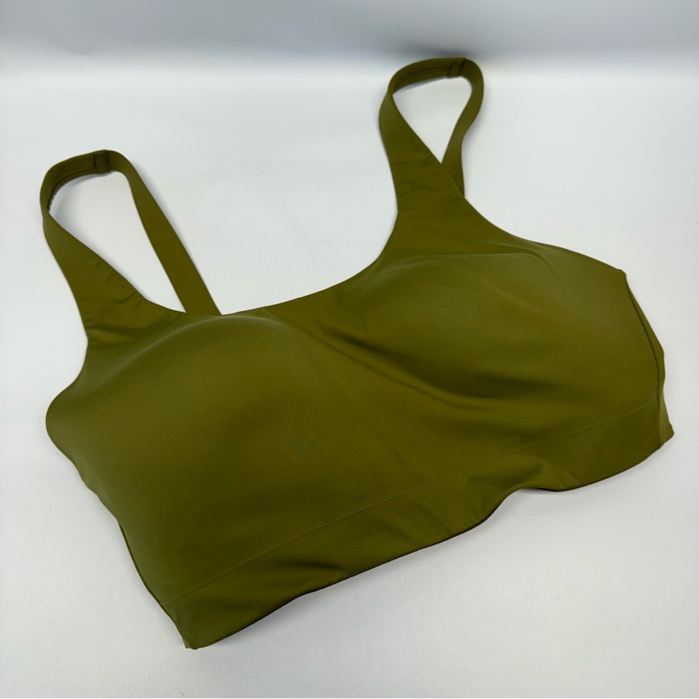 Athleta INVINCIBLE Sports Bra Size 34 DD Green High Impact Running MINT $69